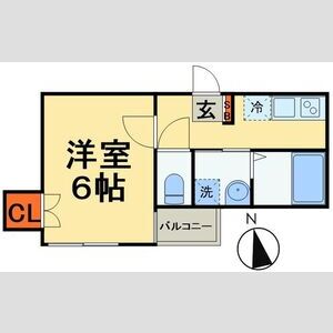 1K 間取り図