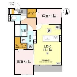 2LDK 間取り図