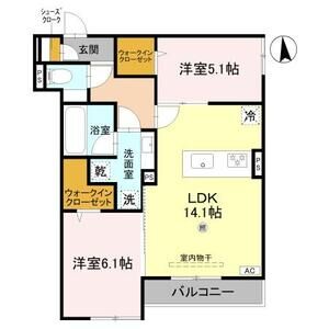 2LDK 間取り図