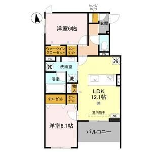 2LDK 間取り図