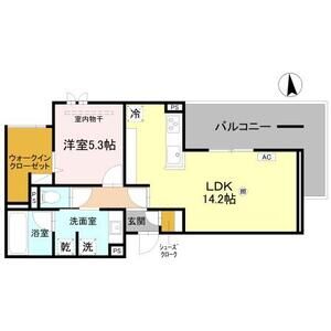 1LDK 間取り図
