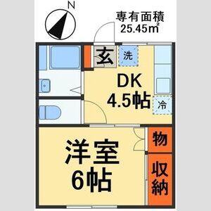 1DK 間取り図