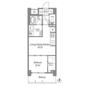 1LDK 間取り図