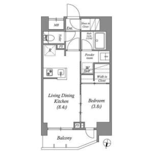 1LDK 間取り図