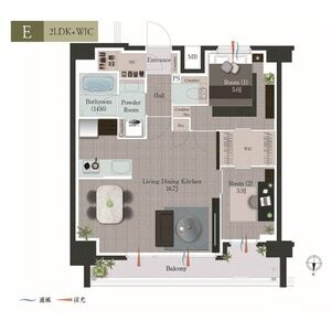 2LDK 間取り図