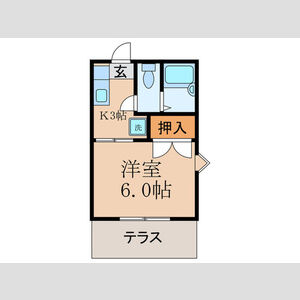 1K 間取り図