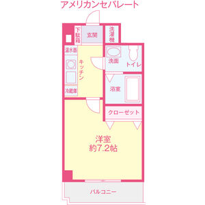 1K 間取り図