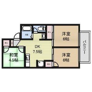 3DK 間取り図