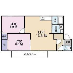 2LDK 間取り図