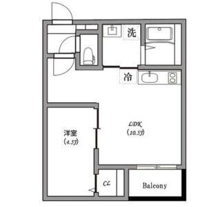 1LDK 間取り図