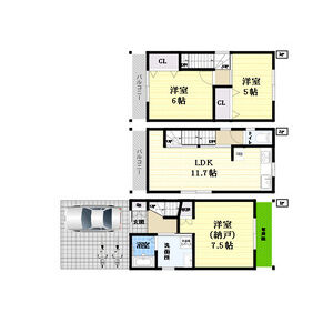 2LDK 間取り図