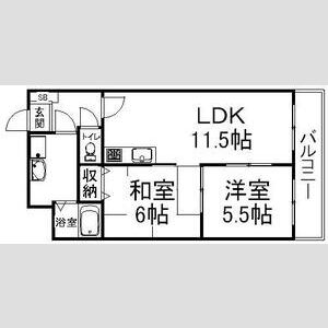 2LDK 間取り図