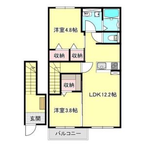 2LDK 間取り図