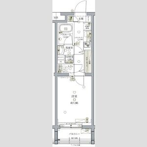 1K 間取り図