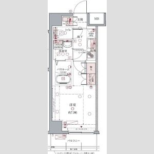 1K 間取り図