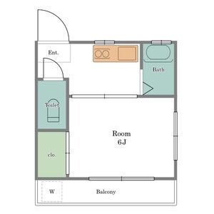 1K 間取り図