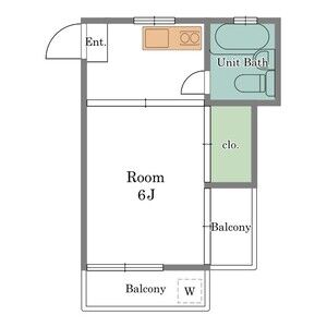 1K 間取り図