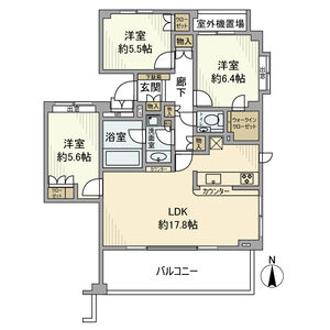 3LDK 間取り図