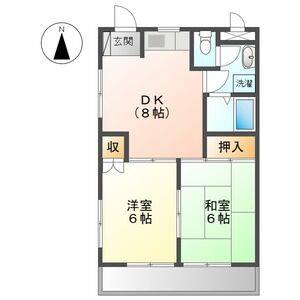 2DK 間取り図
