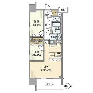 2LDK 間取り図