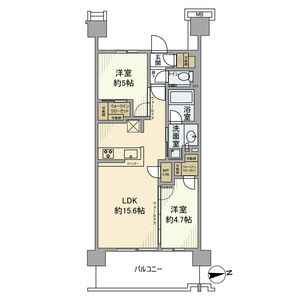 2LDK 間取り図