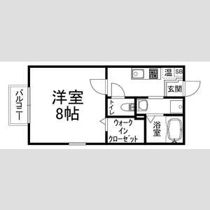 1K 間取り図