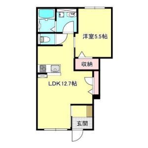 1LDK 間取り図