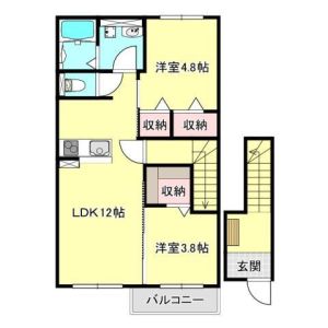 2LDK 間取り図