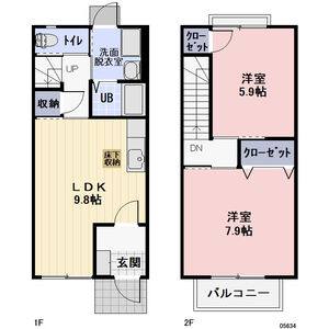 2LDK 間取り図