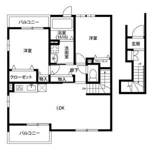 2LDK 間取り図