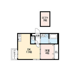 1DK 間取り図