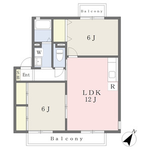 2LDK 間取り図