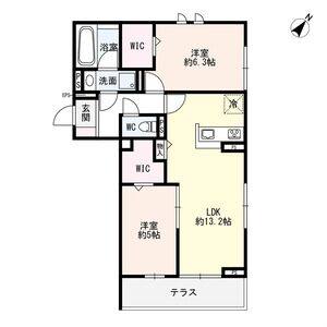 2LDK 間取り図