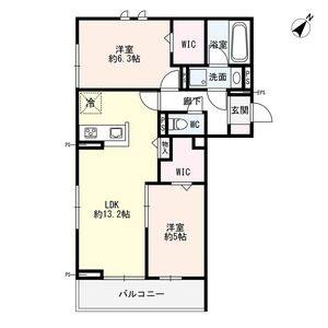 2LDK 間取り図