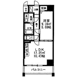 1LDK 間取り図