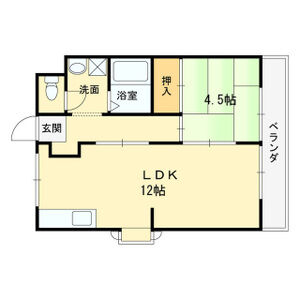 1LDK 間取り図