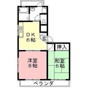 2DK 間取り図