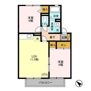 2LDK 間取り図
