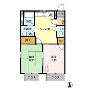 2DK 間取り図