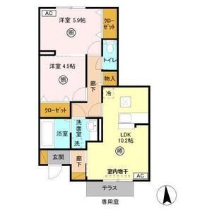2LDK 間取り図
