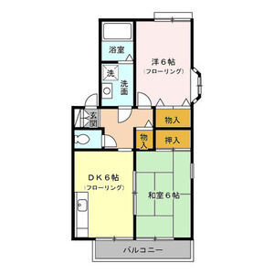 2DK 間取り図
