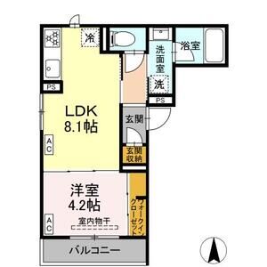 1LDK 間取り図