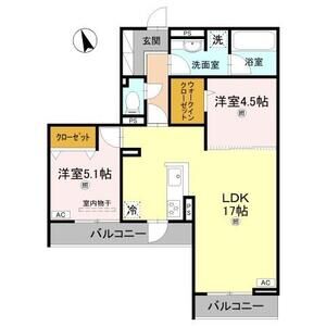 2LDK 間取り図