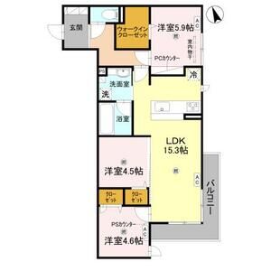 3LDK 間取り図