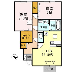 2LDK 間取り図