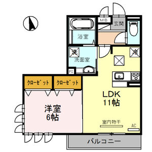 1LDK 間取り図