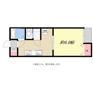 1DK 間取り図