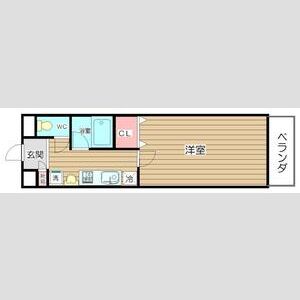 1K 間取り図