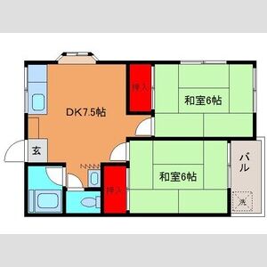2DK 間取り図