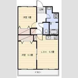 2DK 間取り図